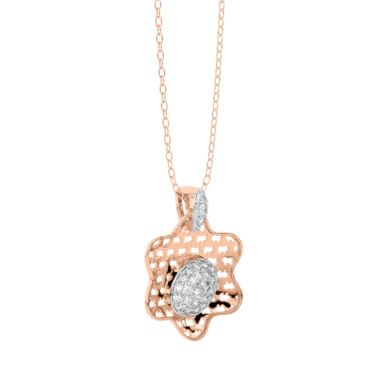 Lily Round Diamond Office Wear Pendant